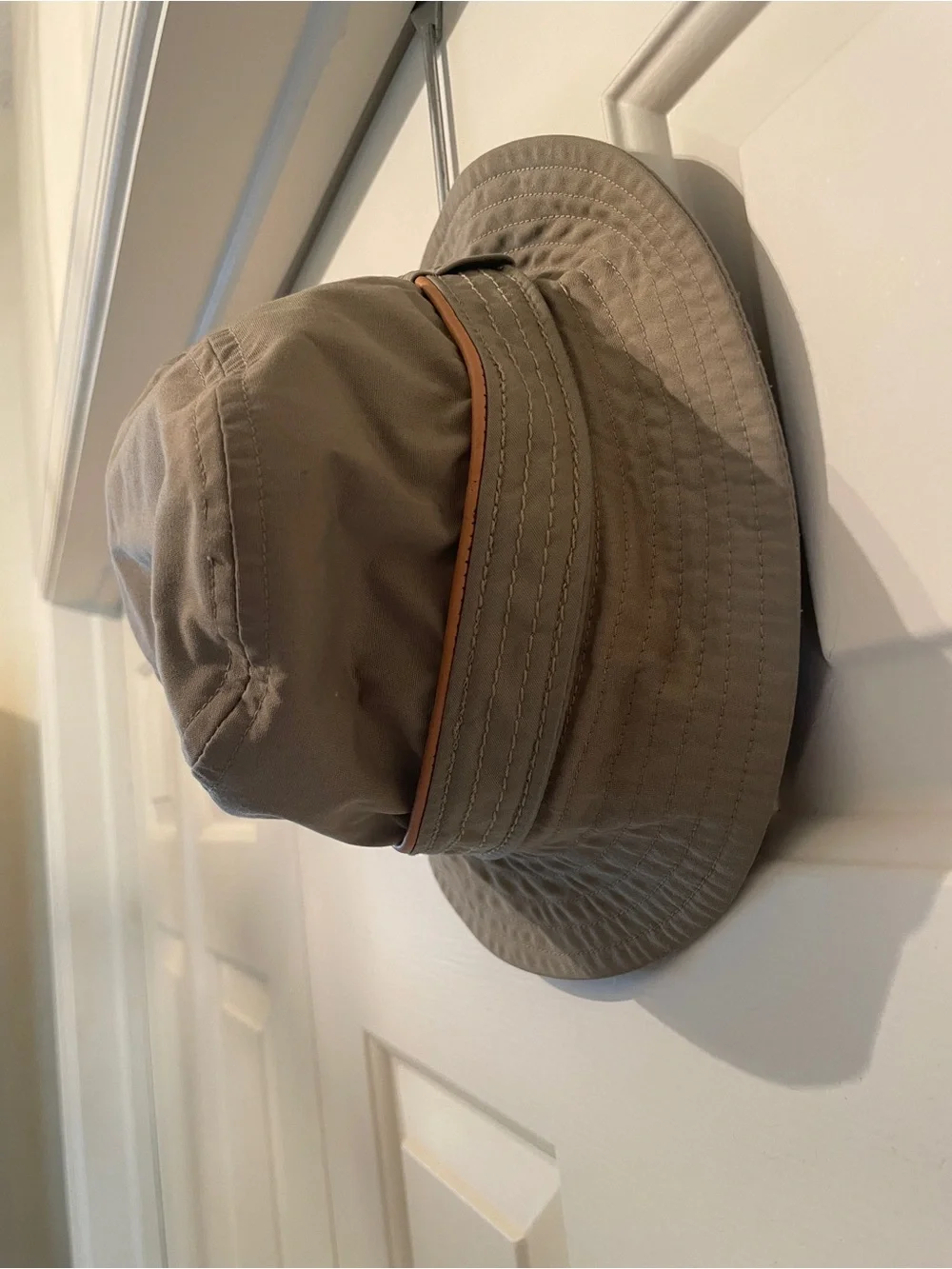 Vintage Mighty-Mac Khaki Bucket Hat with Trim Size M Made in USA